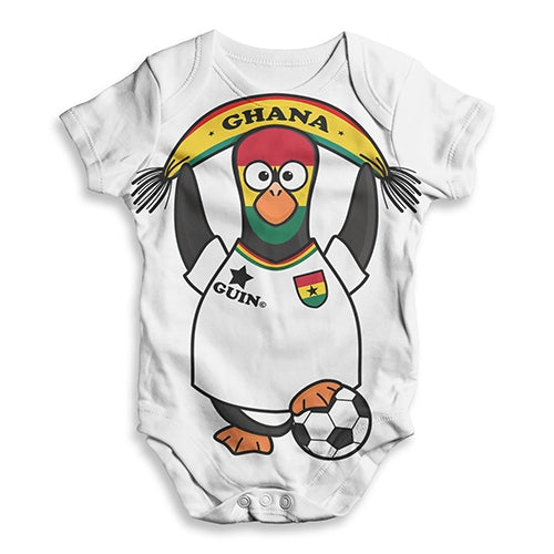 Ghana Guin Penguin Soccer Fan Baby Unisex ALL-OVER PRINT Baby Grow Bodysuit