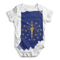 USA States and Flags Indiana Baby Unisex ALL-OVER PRINT Baby Grow Bodysuit