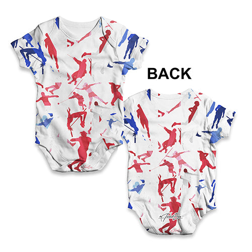 GB Athletics Silhouette Baby Unisex ALL-OVER PRINT Baby Grow Bodysuit
