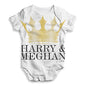 Meghan and Harry The Royal Wedding Baby Unisex ALL-OVER PRINT Baby Grow Bodysuit