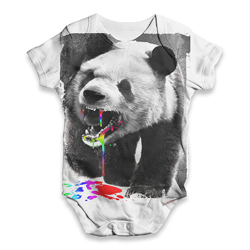 Angry Rainbow Panda Baby Unisex ALL-OVER PRINT Baby Grow Bodysuit