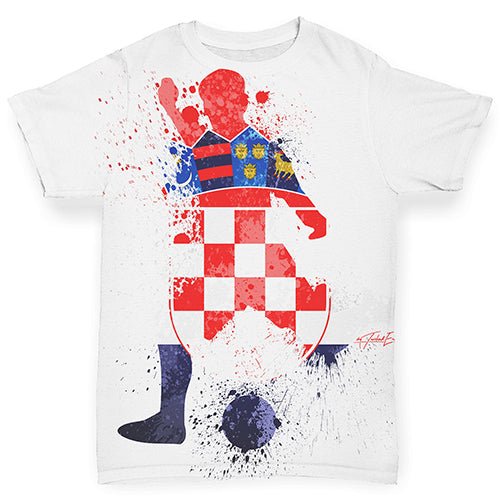 Football Soccer Silhouette Croatia Baby Toddler ALL-OVER PRINT Baby T-shirt