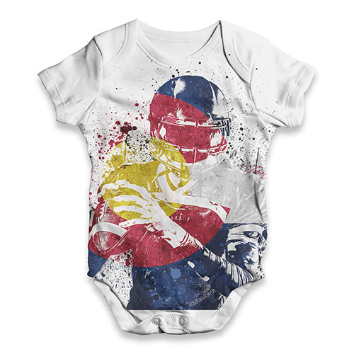 Colorado American Football Player Baby Unisex ALL-OVER PRINT Baby Grow Bodysuit