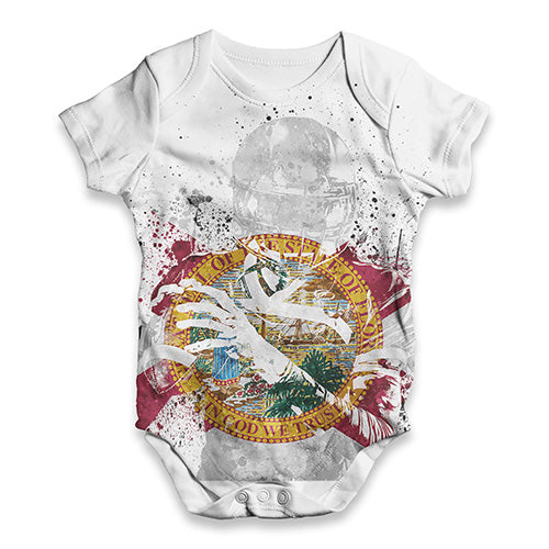 Florida American Football Player Baby Unisex ALL-OVER PRINT Baby Grow Bodysuit