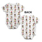 Santa Hat Pugs Pattern Baby Unisex ALL-OVER PRINT Baby Grow Bodysuit
