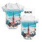 Funny Baby Onesies Tokyo Tower Skyline Baby Unisex ALL-OVER PRINT Baby Grow Bodysuit Newborn White