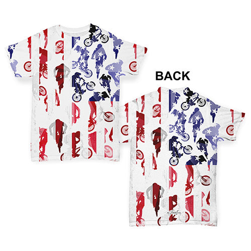 USA BMX Silhouette Baby Toddler ALL-OVER PRINT Baby T-shirt