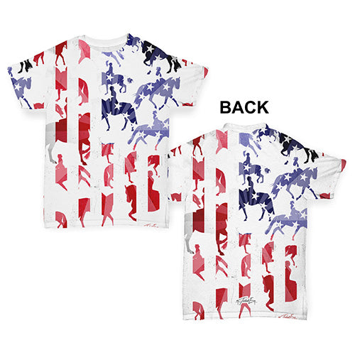 USA Dressage Silhouette Baby Toddler ALL-OVER PRINT Baby T-shirt