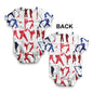 GB Karate Collage Baby Unisex ALL-OVER PRINT Baby Grow Bodysuit