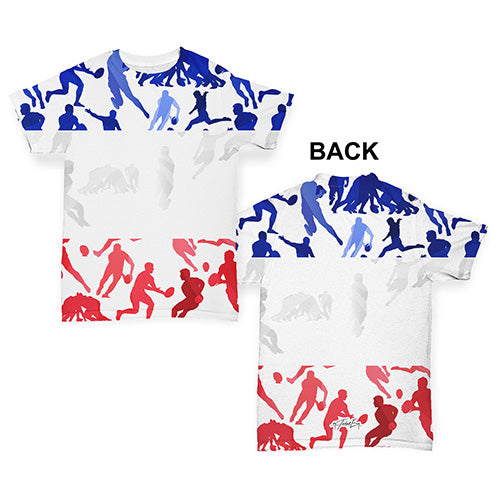 France Rugby Collage Baby Toddler ALL-OVER PRINT Baby T-shirt