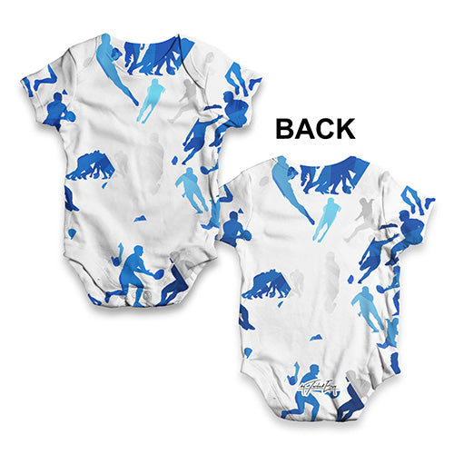 Scotland Rugby Collage Baby Unisex ALL-OVER PRINT Baby Grow Bodysuit