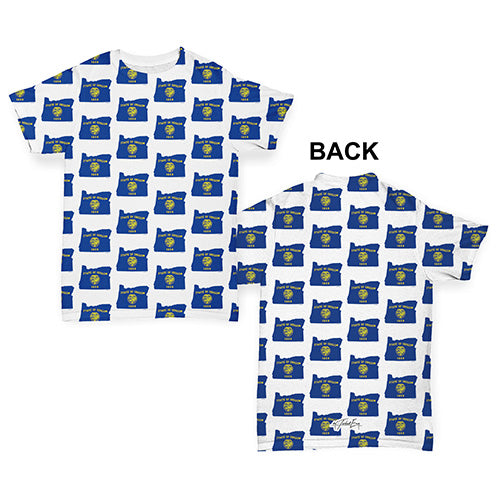 Oregon USA States Pattern Baby Toddler ALL-OVER PRINT Baby T-shirt