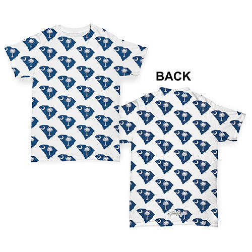 South Carolina USA States Pattern Baby Toddler ALL-OVER PRINT Baby T-shirt