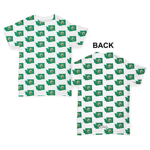 Washington USA States Pattern Baby Toddler ALL-OVER PRINT Baby T-shirt