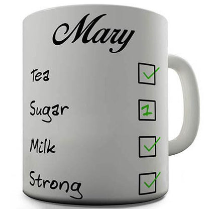 Tea Order Personalised Mug