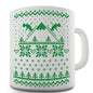 Ugly Christmas Sweater Ski Print Novelty Mug
