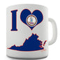 I Love Virginia Novelty Mug