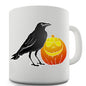 Halloween Black Crow And Pumpkin Novelty Mug