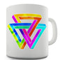 Geometric Rainbow Penrose Triangle Novelty Mug
