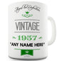 Vintage 1957 Aged to Perfection 60th Birthday Green Personalised Mug