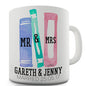 Mr & Mrs Books Personalised Mug