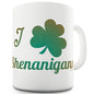 I Love Shamrock Shenanigans Irish Green Funny Mug