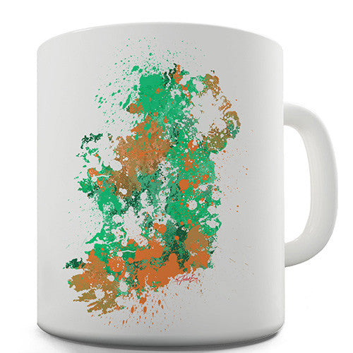 Ireland Paint Splats Silhouette Funny Mug