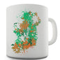 Ireland Paint Splats Silhouette Funny Mug