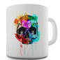 Paint Drips Skull Ceramic Mug