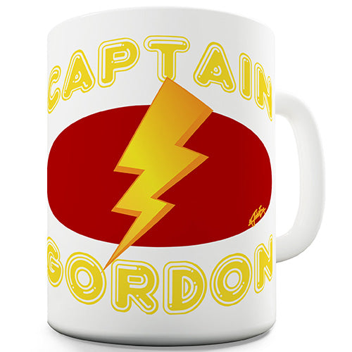 Personalised Superhero Captain Ceramic Mug