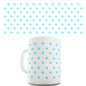 Aqua Polka Dot Pattern Funny Mugs For Women