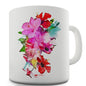 Pink Floral Lady Funny Novelty Mug Cup