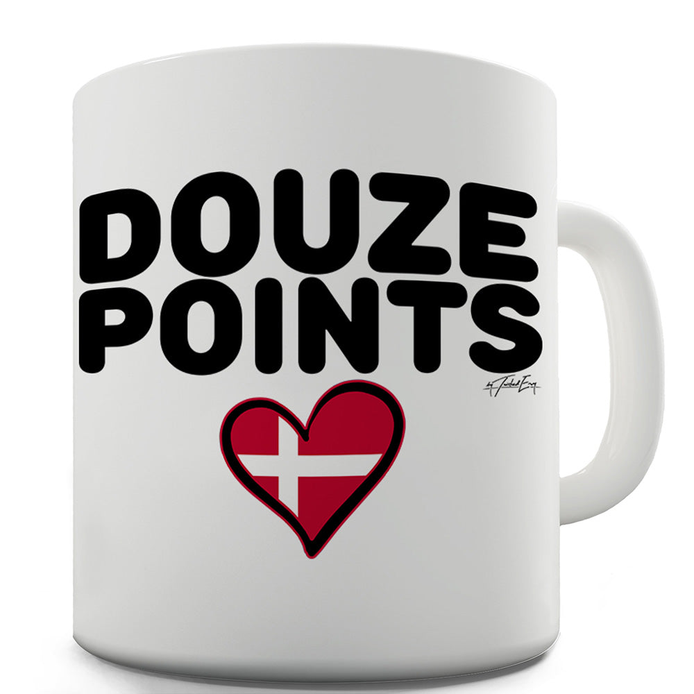 Douze Points Denmark Ceramic Novelty Gift Mug