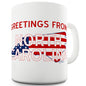 Greetings From North Carolina Flag Funny Mugs For Dad