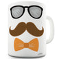 Hipster Dad Bowtie, Glasses And Moustache Funny Mugs For Work