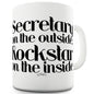 Rockstar On The Inside Personalised Ceramic Mug Slogan Funny Cup