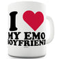 I Heart My Emo Boyfriend Funny Mugs For Men