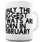 Only The Biggest Tw#ts Are Born In February Funny Novelty Mug Cup